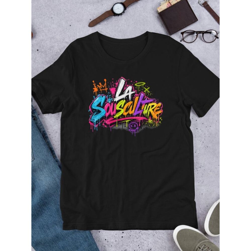 NWT -  S to 3 XL -La Sousculture Graffiti Style Graphic Urban Streetwear T-shirt - Picture 2 of 6